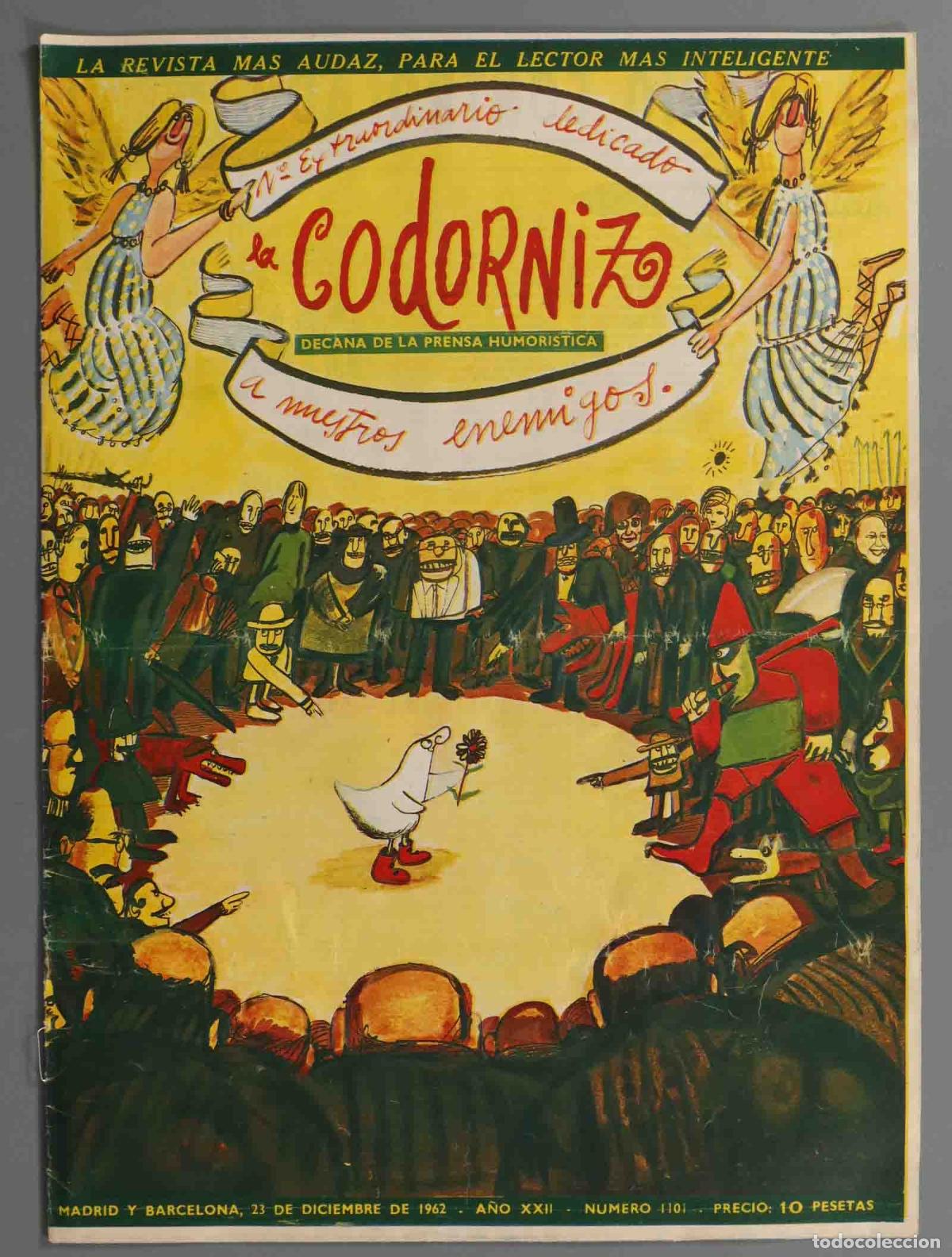Coleccionismo de revistas y peri&oacute;dicos: LA CODORNIZ. 1962. 1101. N EXTRAORDINARIO DEDICADO A NUESTROS ENEMIGOS