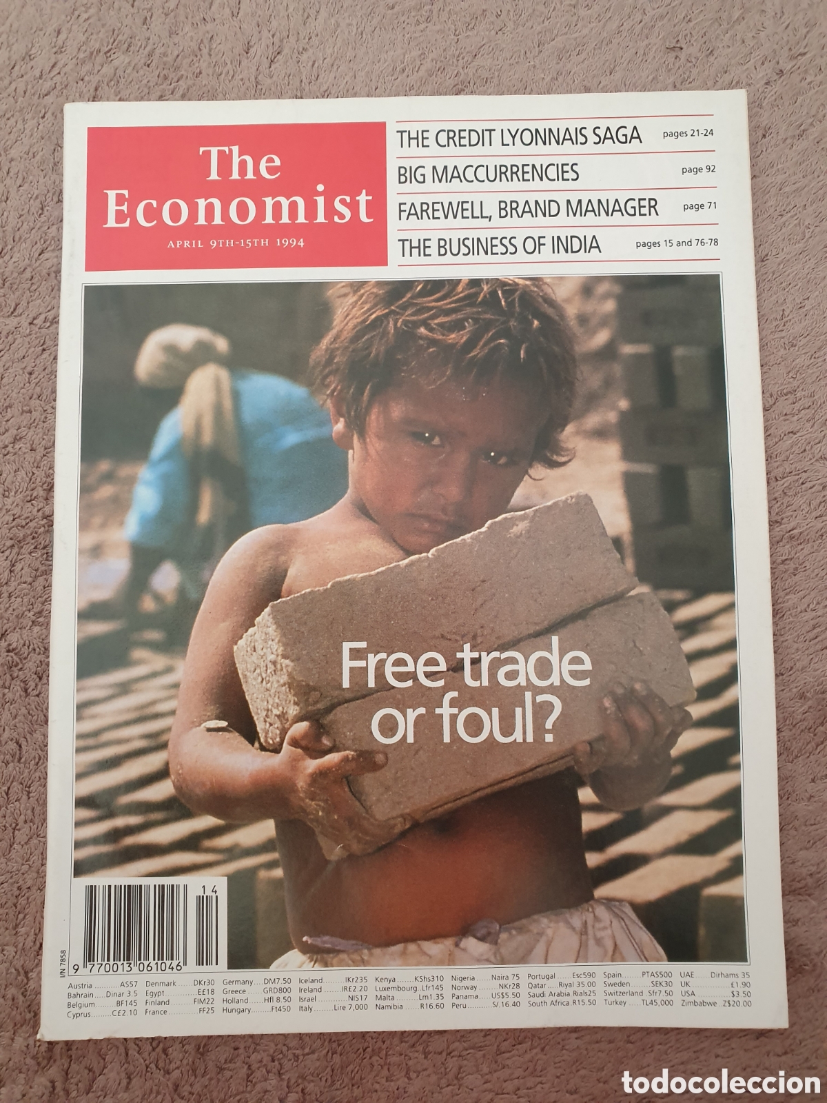 Sammeln von Zeitschriften und Zeitungen: THE ECONOMIST VOLUME 331 N&ordm; 7858 - APRIL 1994- FREE TRADE OR FOUL ?
