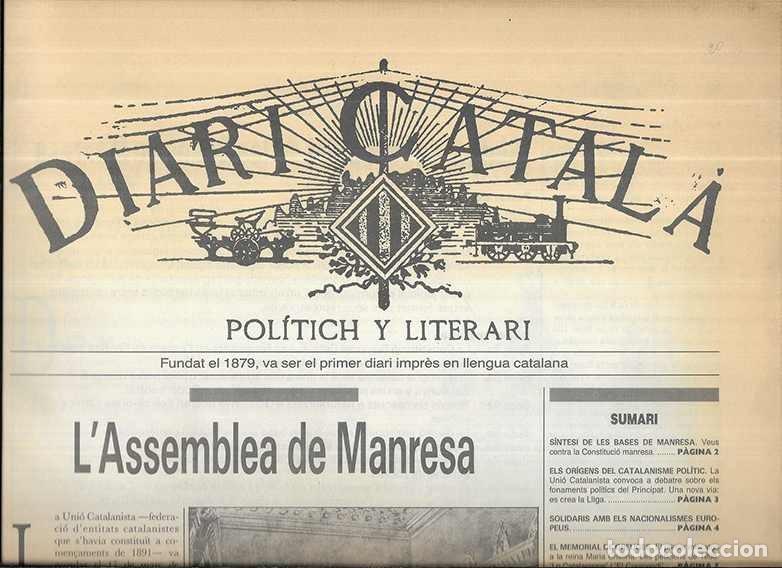 Sammeln von Zeitschriften und Zeitungen: Diari Catal&agrave; Pol&iacute;tich y Literari (1879-1881) publicaci&oacute; amb motiu de l'exposici&oacute; Les Bases de