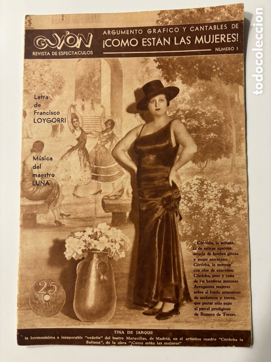 Coleccionismo de Revistas y Peri&oacute;dicos: Revista de espect&aacute;culos Guion como est&aacute;n las mujeres tina de jarque Pilar Escuer 11