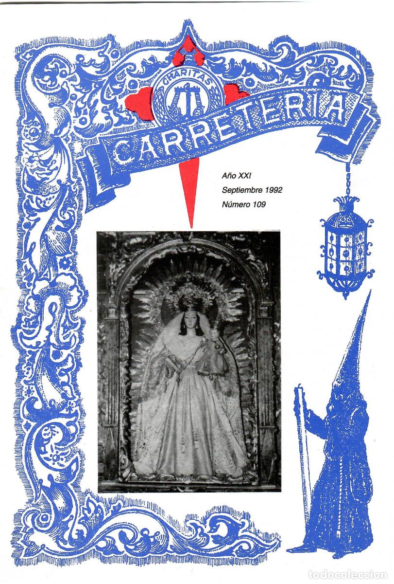 Coleccionismo de Revistas y Peri&oacute;dicos: SEMANA SANTA SEVILLA, BOLET&Iacute;N HERMANDAD LA CARRETER&Iacute;A N&ordm; 109, SEPTIEMBRE 1992