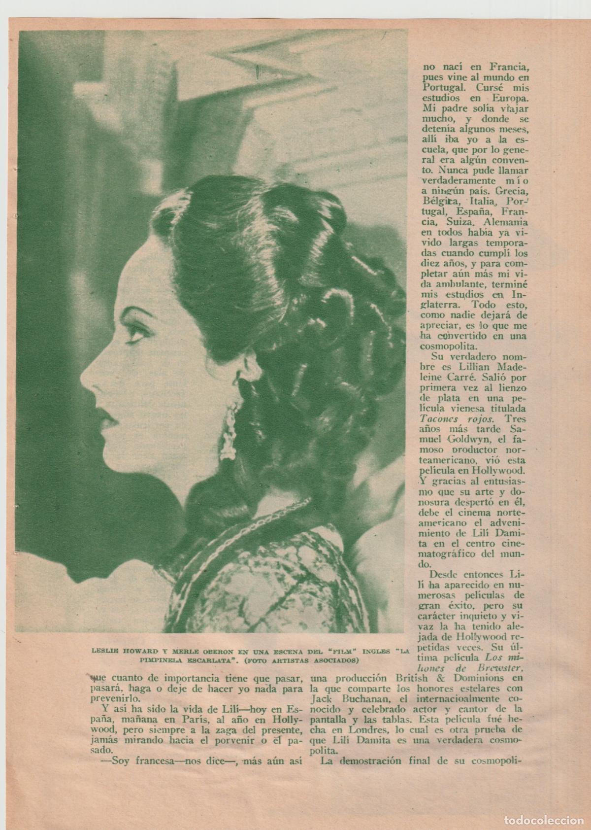 Coleccionismo de Revistas y Peri&oacute;dicos: * CINE * HOLLYWOOD* Leslie Howard; Jeanne Boitel; Lili Damita; Leslie Howard, Merle Oberon -1935