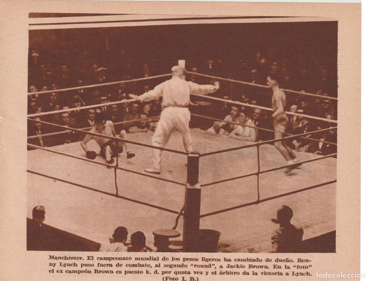 Sammeln von Zeitschriften und Zeitungen: * BOXEO * Campeonato pesos ligeros, Benny Lynch, Jackie Brown - 1935