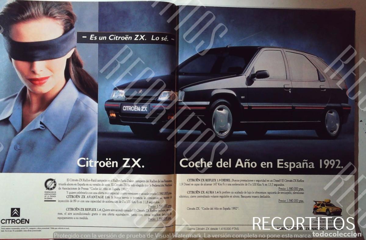 Coleccionismo de Revistas y Peri&oacute;dicos: CITROEN ZX ANUNCIO PUBLICIDAD TERJETA 4B