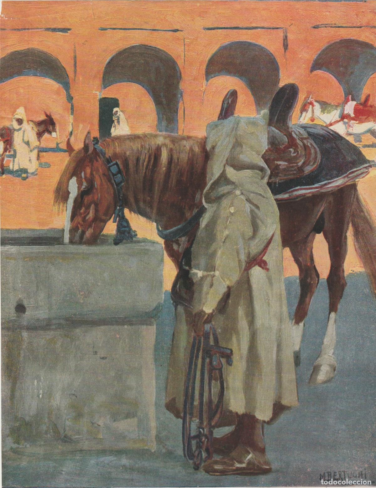 Coleccionismo de Revistas y Peri&oacute;dicos: Al servicio del sult&aacute;n / por M. Bertuchi, ilustracion de cubierta para revista Blanco y Negro - 1909