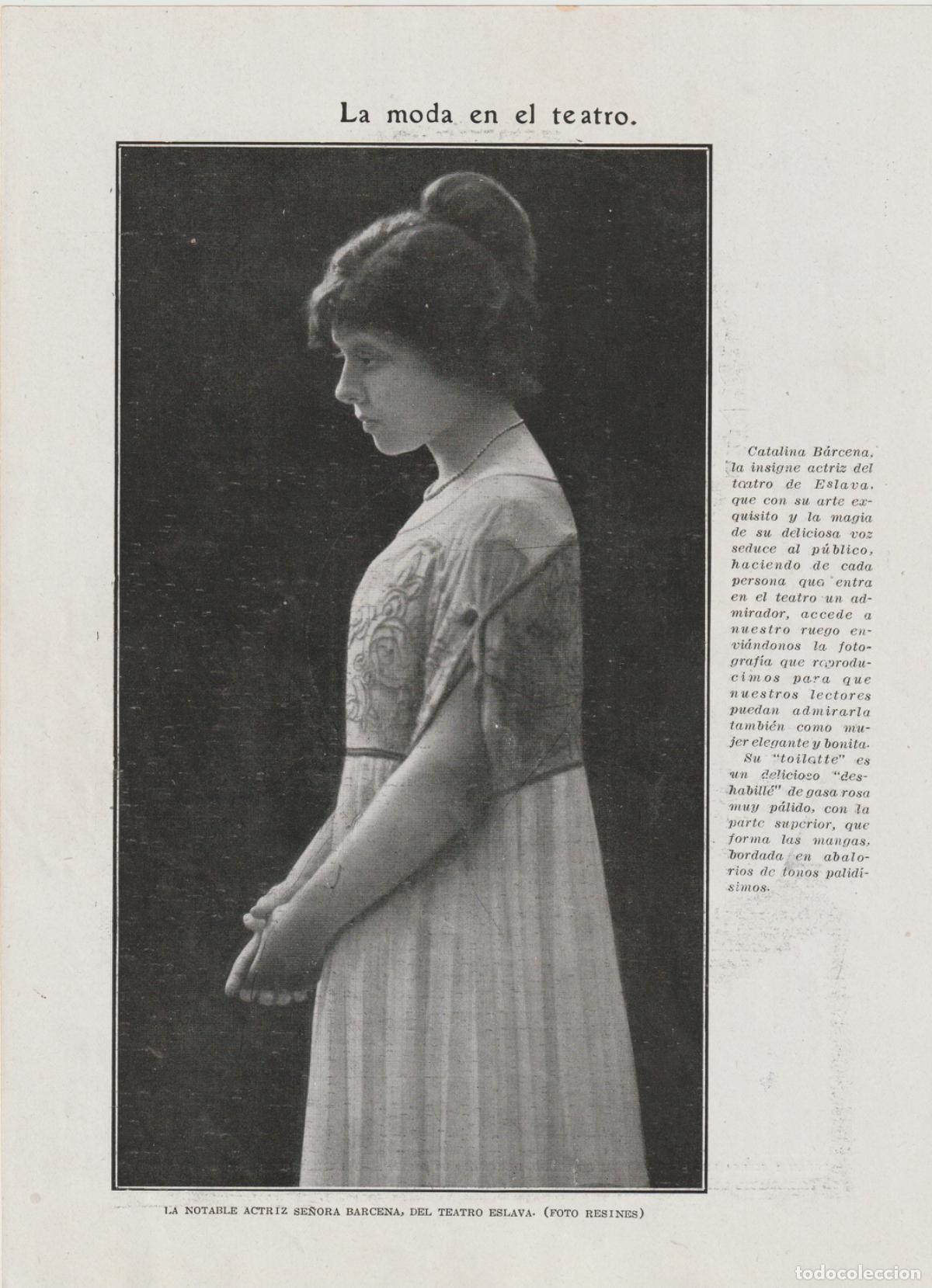 Coleccionismo de revistas y peri&oacute;dicos: * MODA FEMENINA * TEATRO * La actriz Catalina B&aacute;rcena - 1920