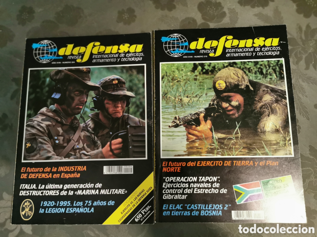 Coleccionismo de revistas y peri&oacute;dicos: 2 Revistas militares &rdquo;DEFENSA&rdquo; con art&iacute;culos de la legi&oacute;n. 1995 n. 204 y 210