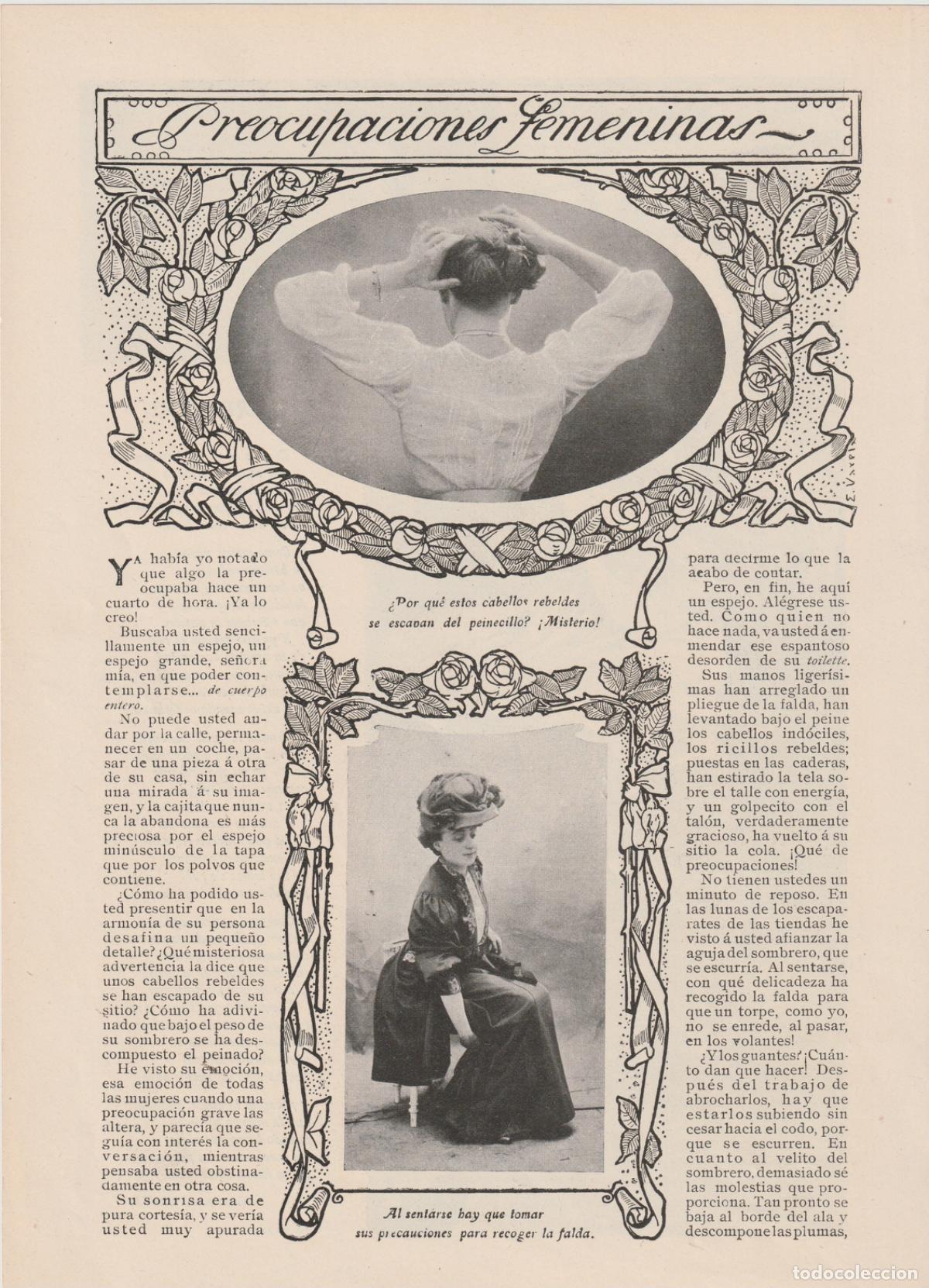 Collectionnisme de Revues et Journaux: * MUJER * Preocupaciones femeninas / R. D. - 1907