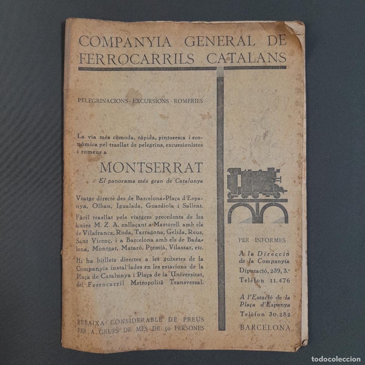Collectionnisme de Revues et Journaux: RV-250. MONTSERRAT. BUTLETT&Iacute; DEL SANTUARI ANY VIII, NOVEMBRE 1934. N&Uacute;M 98.