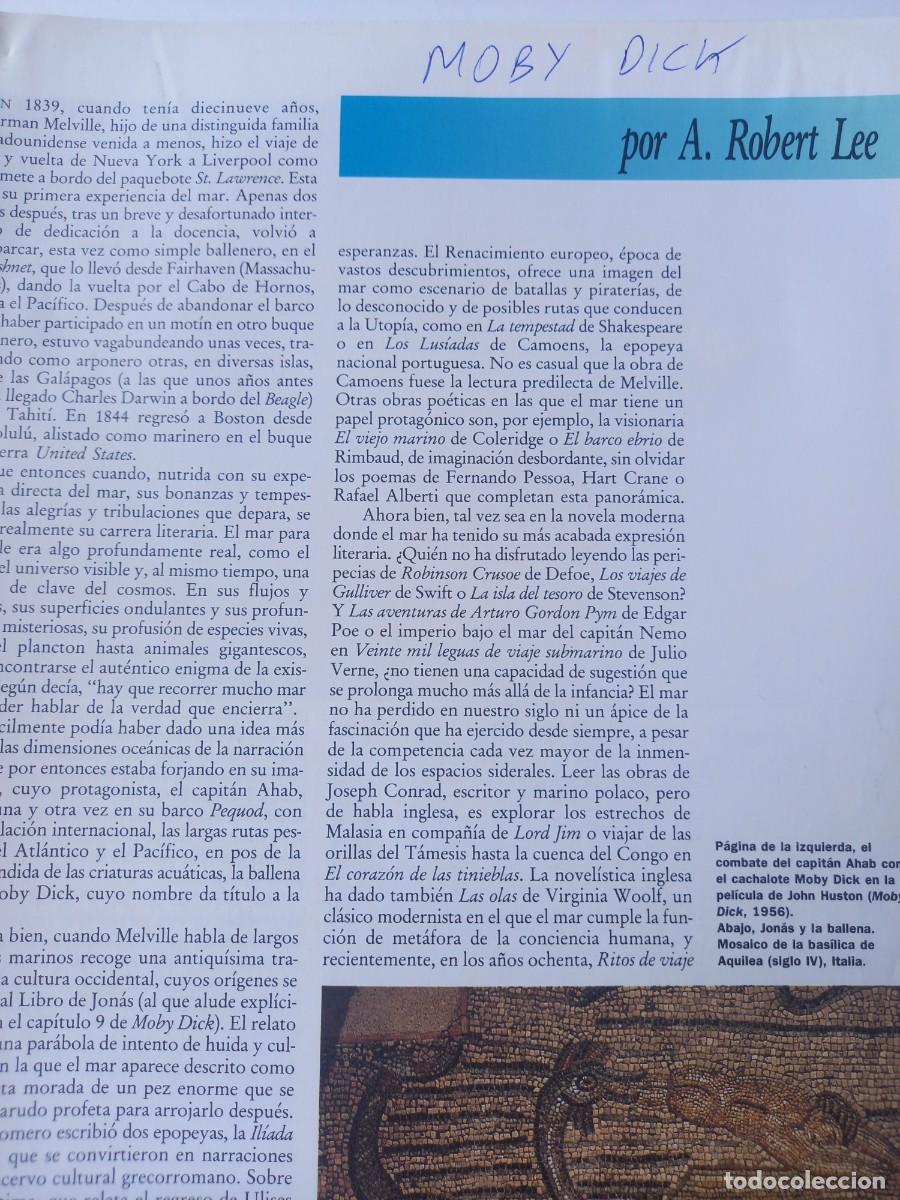 Coleccionismo de Revistas y Peri&oacute;dicos: ACERCA DE MOBY DICK. 3 PAGINAS DE EL CORREO DE LA UNESCO AGOSTO 1991