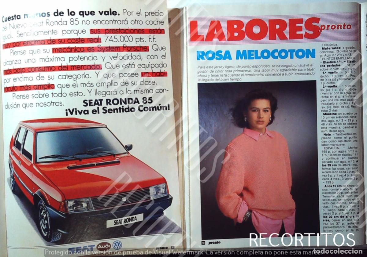 Coleccionismo de revistas y peri&oacute;dicos: SEAT RONDA ANUNCIO PUBLICIDAD 85