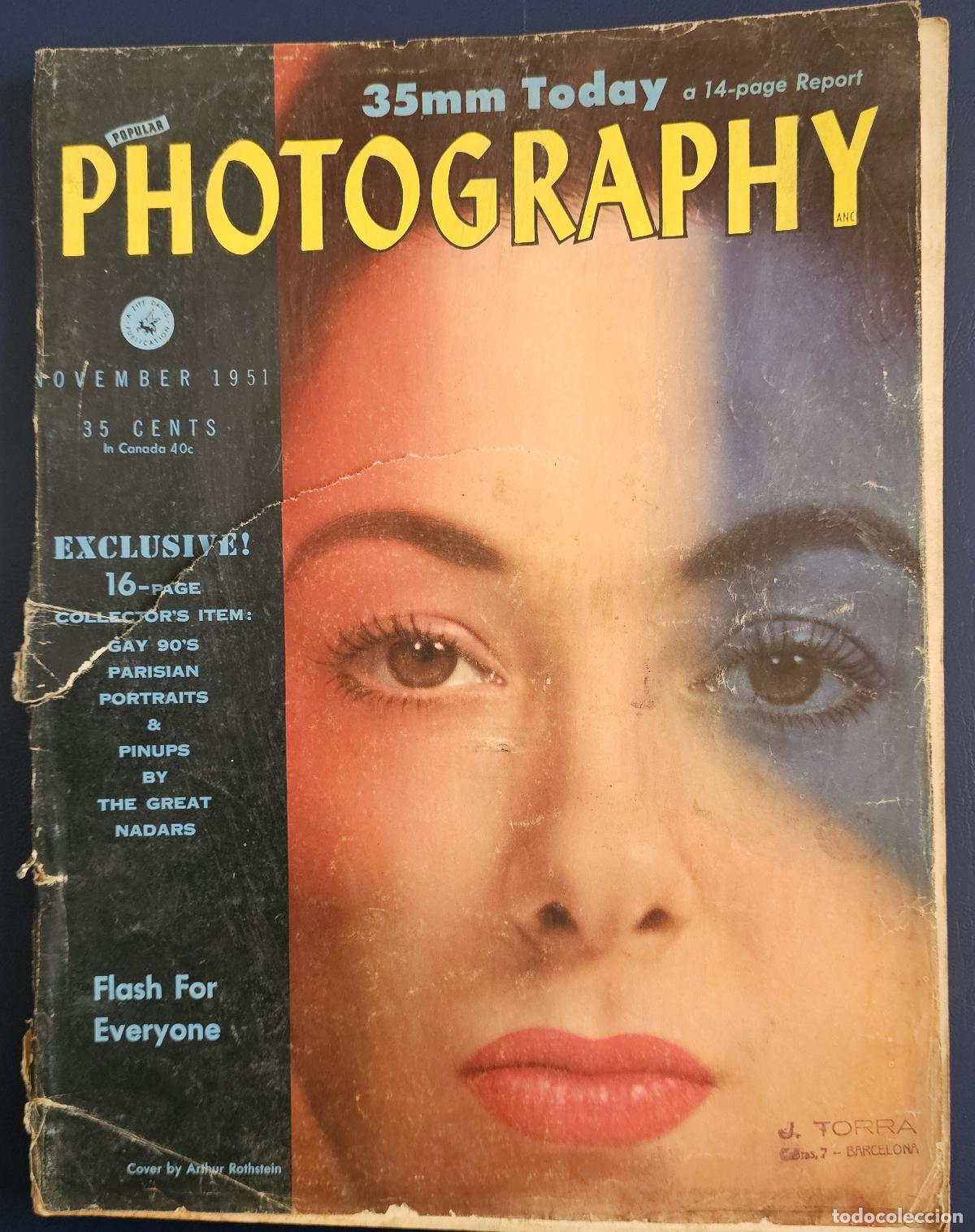 Coleccionismo de Revistas y Peri&oacute;dicos: PHOTOGRAPHY NOVIEMBRE DE 1951 - HELEN KELLER - MILTON GREENE - SARAH BERNHARDT - P. NADAR