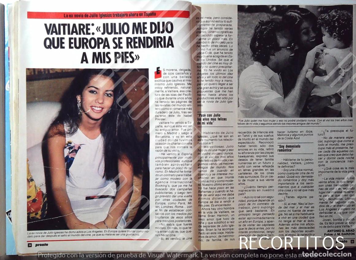 Coleccionismo de Revistas y Peri&oacute;dicos: VAITIARE LA PRESENTADORA DEL VIP NOCHE JULIO IGLESIAS