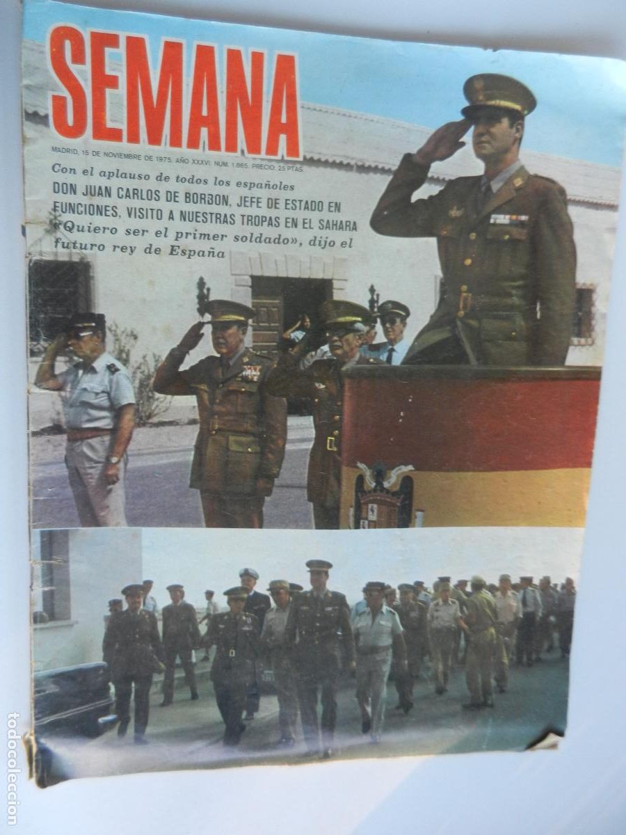 Coleccionismo de revistas y peri&oacute;dicos: SEMANA REVISTA N&ordm; 1865 - 11-1975 - D JUAN CARLOS DE BORBON RECIBE EL APLAUSO DE LOS ESPA&Ntilde;OLES