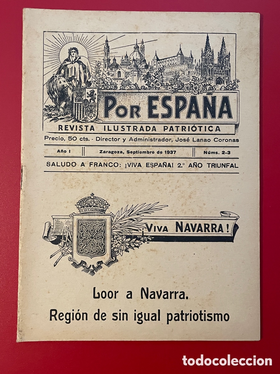 Coleccionismo de revistas y peri&oacute;dicos: Revista Por Espa&ntilde;a. Ilustrada patri&oacute;tica. Navarra. 1937, n. 2-3 .