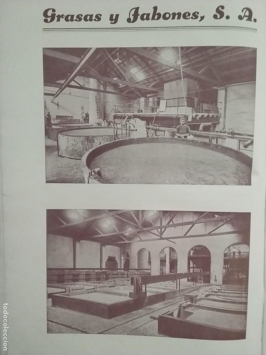 Colecionismo de Revistas e Jornais: FABRICA GRASAS Y JABONES S.A. JABON AMARILLO PAR ACEITE COCO JABON POLVO BARCELONA 2 HOJAS A&Ntilde;O 1933