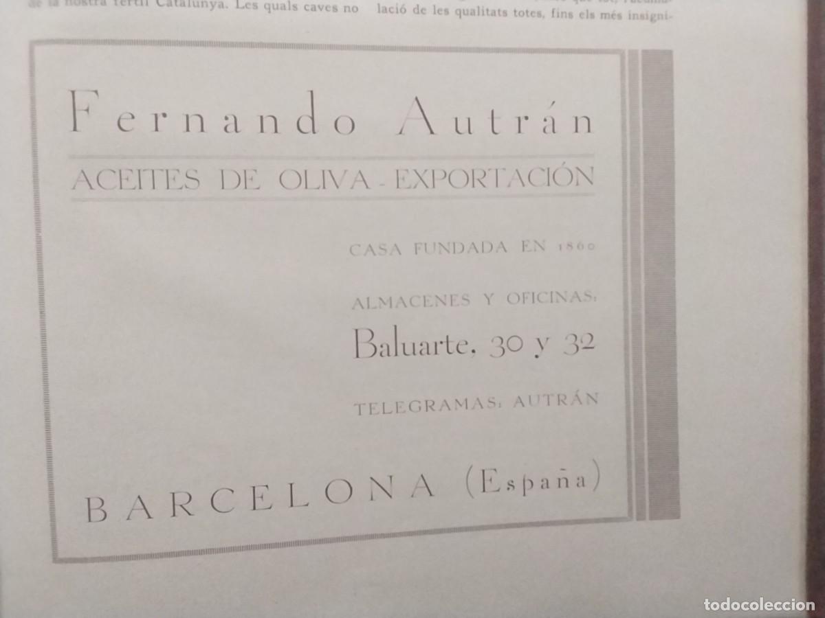 Collection Magazines and Newspapers: FERNANDO AUTRAN ACEITES DE OLIVA EXPORTACION BARCELONA HOJA A&Ntilde;O 1933