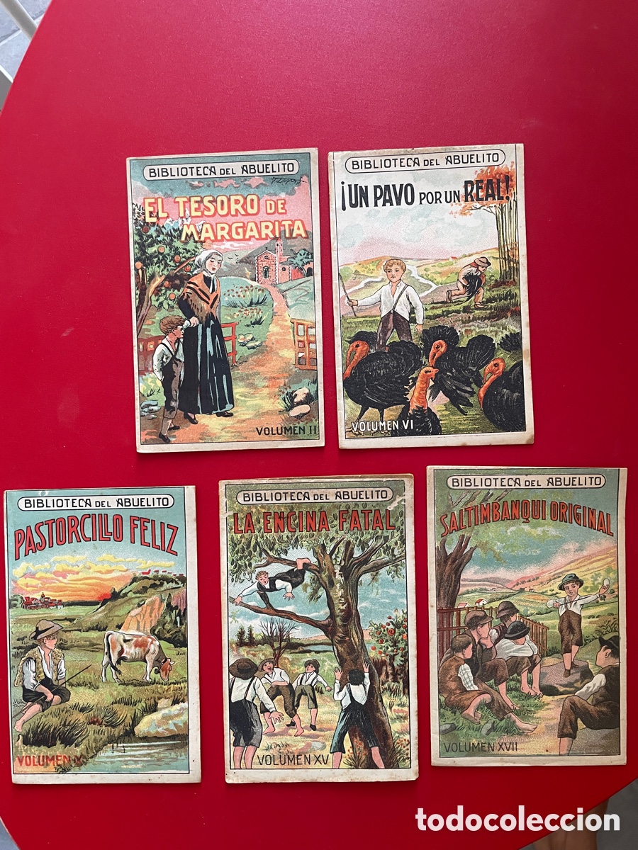 Coleccionismo de revistas y peri&oacute;dicos: 5 vol&uacute;menes de Biblioteca del Abuelito.