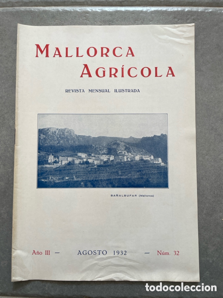 Coleccionismo de revistas y peri&oacute;dicos: Mallorca Agr&iacute;cola. N&uacute;m. 32. A&ntilde;o 1932