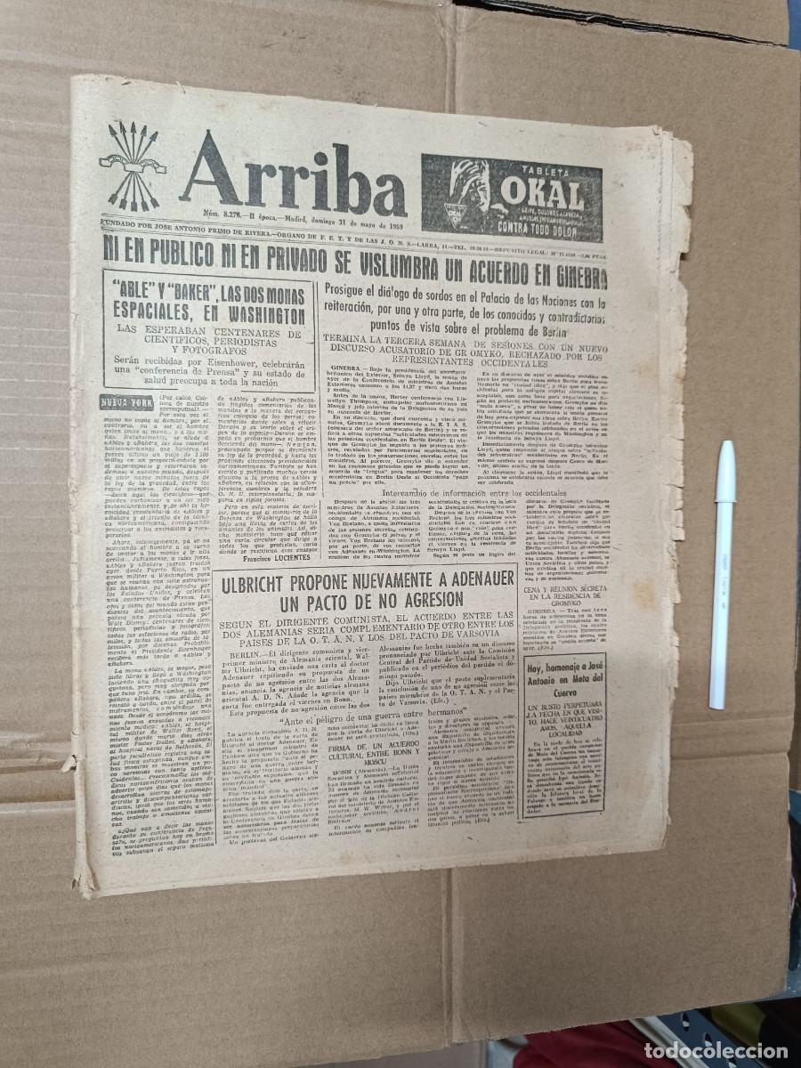 Sammeln von Zeitschriften und Zeitungen: ANTIGUO DIARIO DE 1959, ARRIBA, FALANGE , POSGUERRA, GUERRA FRIA -P1