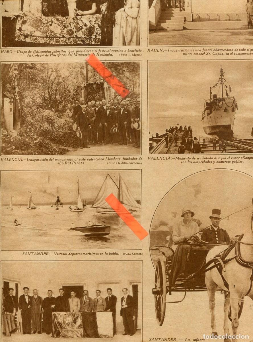 Collectionnisme de Revues et Journaux: REVISTA A&Ntilde;O 1928 HARO LO RAT PENAT VAPOR SANJURJO EN VALENCIA JEREZ DE LOS CABALLEROS FERROCARRIL