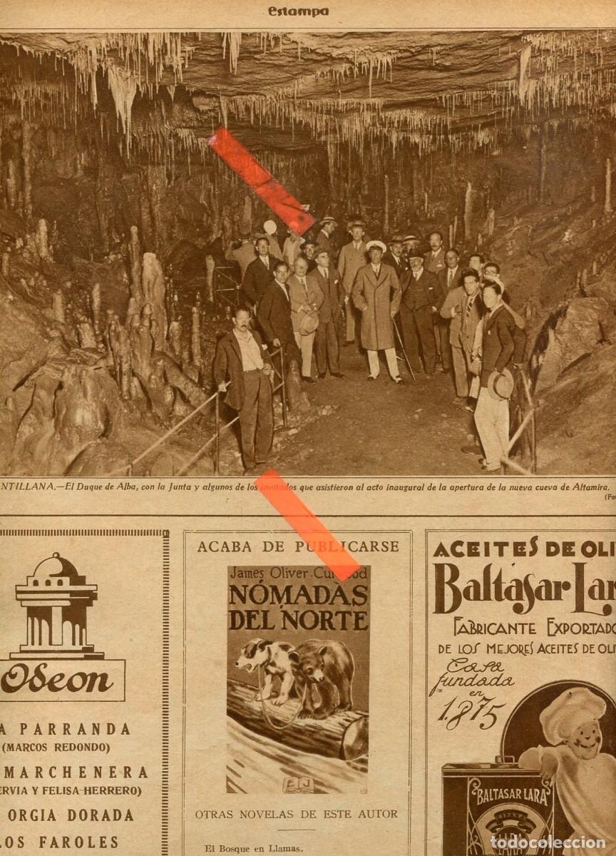 Coleccionismo de revistas y peri&oacute;dicos: REVISTA A&Ntilde;O 1928 APERTURA DE LA CUEVA DE ALTAMIRA MARTINEZ BALDRICH LA PLAYA DE ROSALES D EN MADRID
