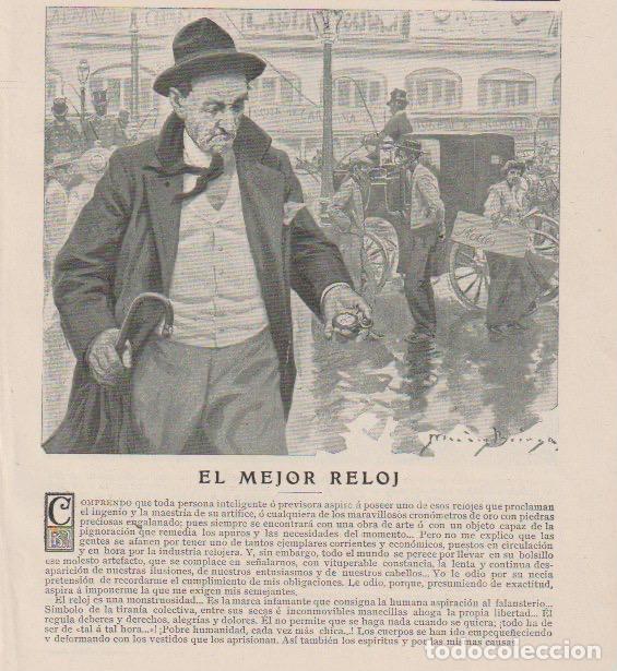 Coleccionismo de Revistas y Peri&oacute;dicos: El mejor reloj / Antonio Palomero; dibujos M&eacute;ndez Bringa -1907