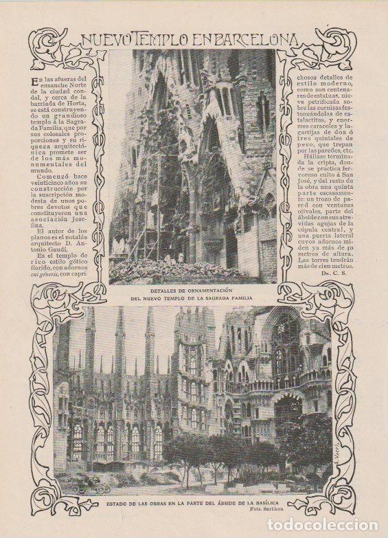 Coleccionismo de revistas y peri&oacute;dicos: * SAGRADA FAMILIA * Nuevo templo en Barcelona / Dr. C. S. - 1907