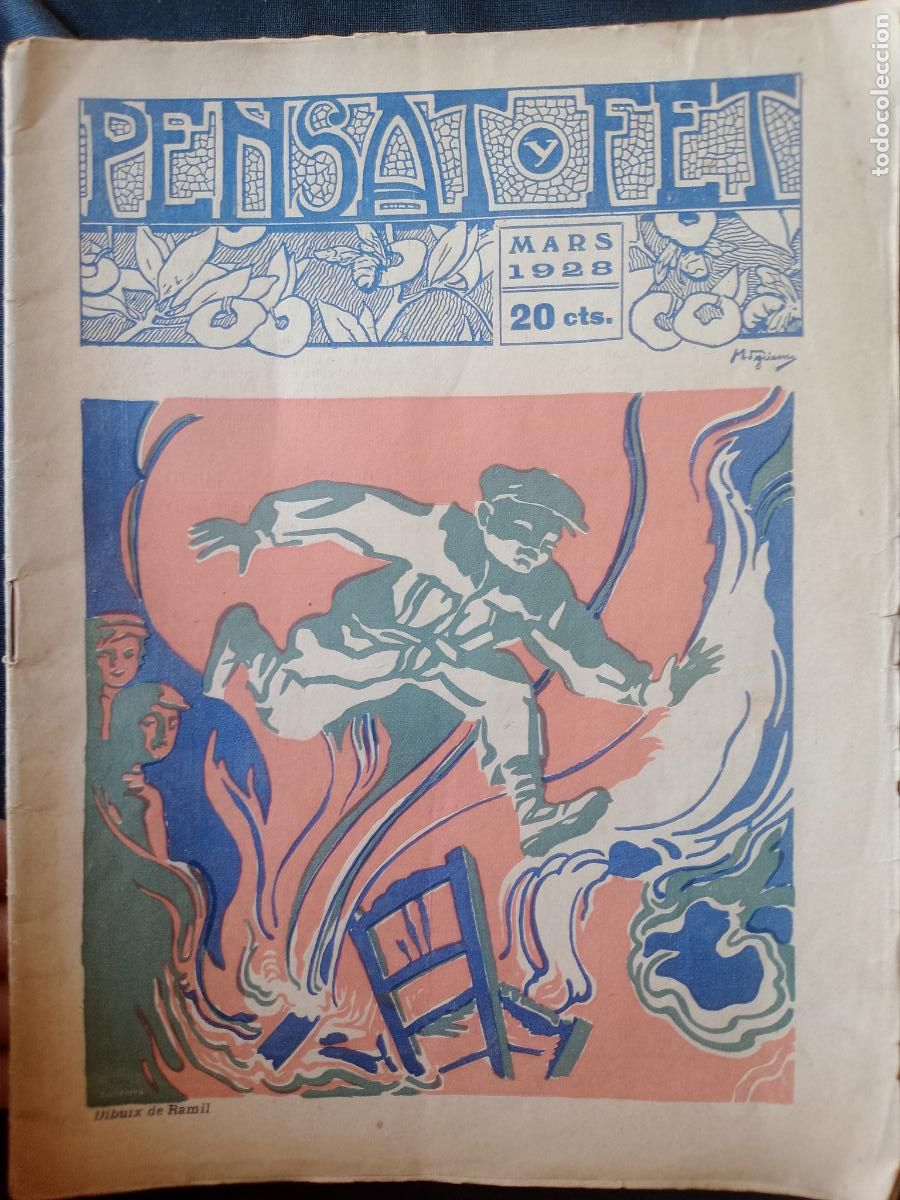 Coleccionismo de revistas y peri&oacute;dicos: REVISTA FALLERA , PENSAT Y FET , 1928 , FALLAS VALENCIA , ORIGINAL
