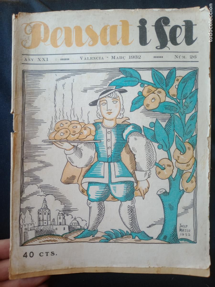 Coleccionismo de revistas y peri&oacute;dicos: REVISTA FALLERA , PENSAT Y FET , 1932 , FALLAS VALENCIA , ORIGINAL