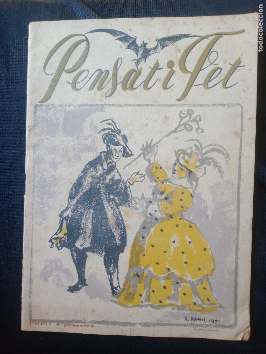 Coleccionismo de revistas y peri&oacute;dicos: REVISTA FALLAS 1951 VALENCIA LLIBRET PENSAT Y FET N&ordm; 41