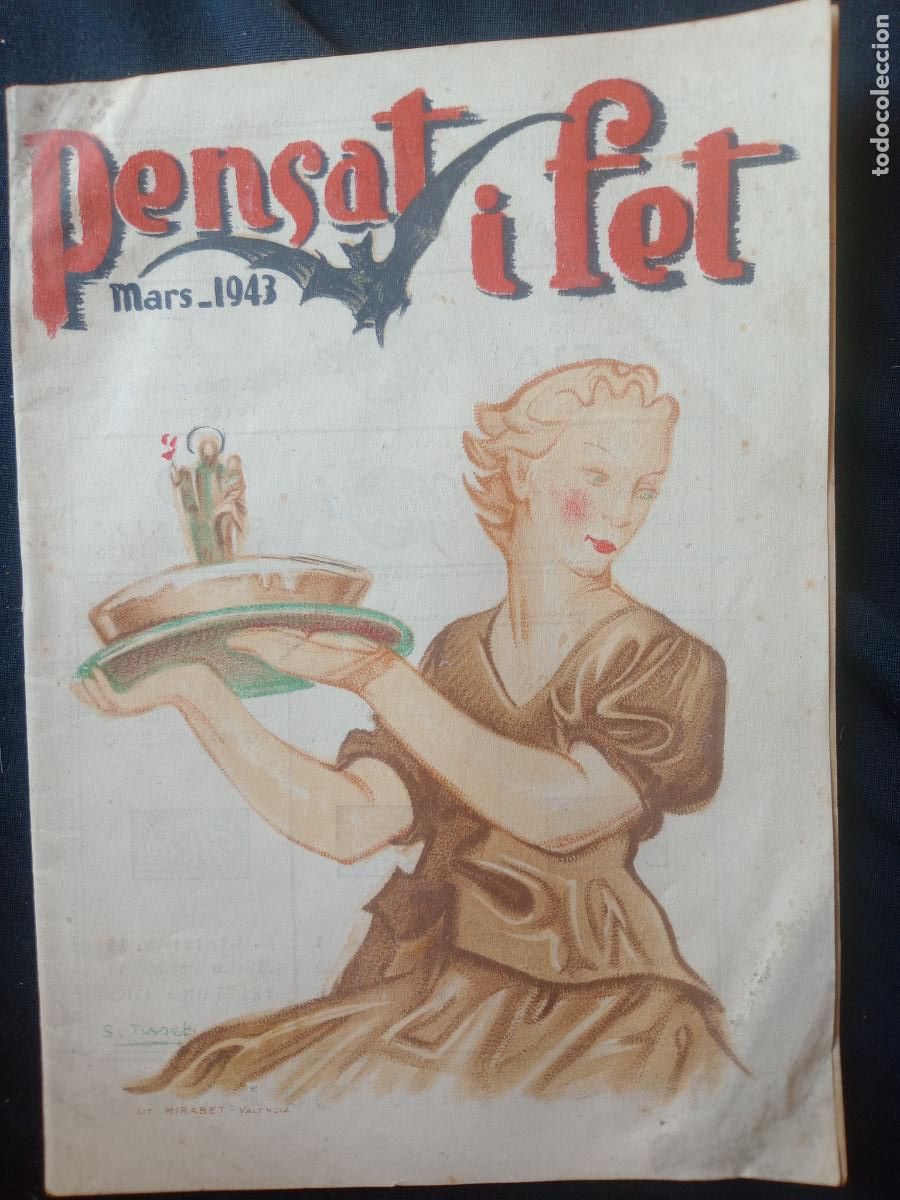 Coleccionismo de revistas y peri&oacute;dicos: REVISTA FALLAS 1943 VALENCIA LLIBRET PENSAT Y FET
