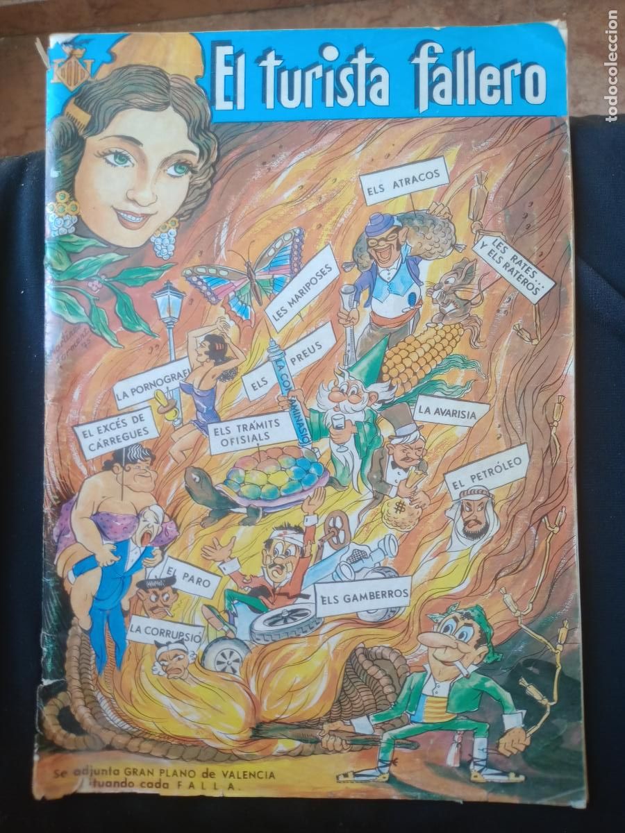 Coleccionismo de revistas y peri&oacute;dicos: EL TURISTA FALLERO 1975 Fallas de Valencia Editorial Bayarri, Fallas de Valencia