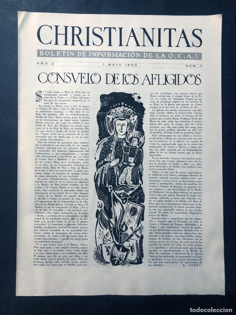 Coleccionismo de Revistas y Peri&oacute;dicos: OBRA CAT&Oacute;LICA DE ASISTENCIA UNIVERSITARIA -O.C.A.U. CHRISTIANITAS N&ordm; 7 -1950 /COL. SANTIAGO APOSTOL