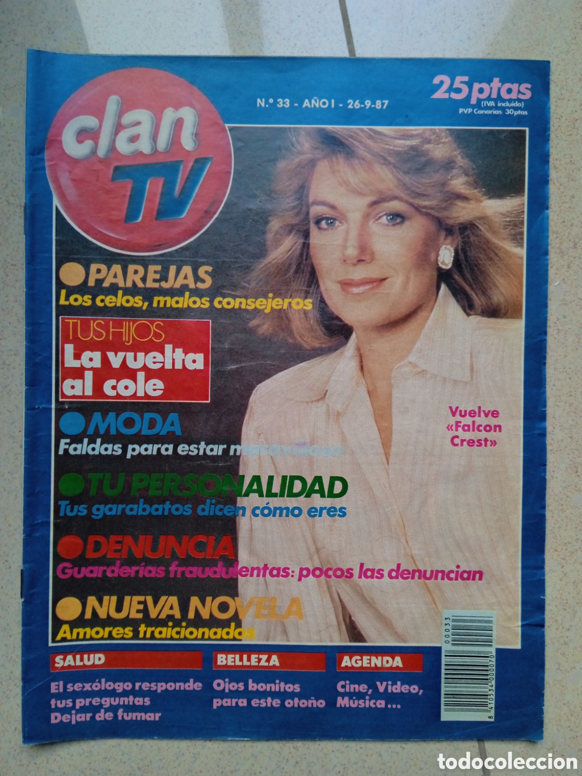 Colecionismo de Revistas e Jornais: Clan TV n&deg; 33 Vuelve Falcon Crest