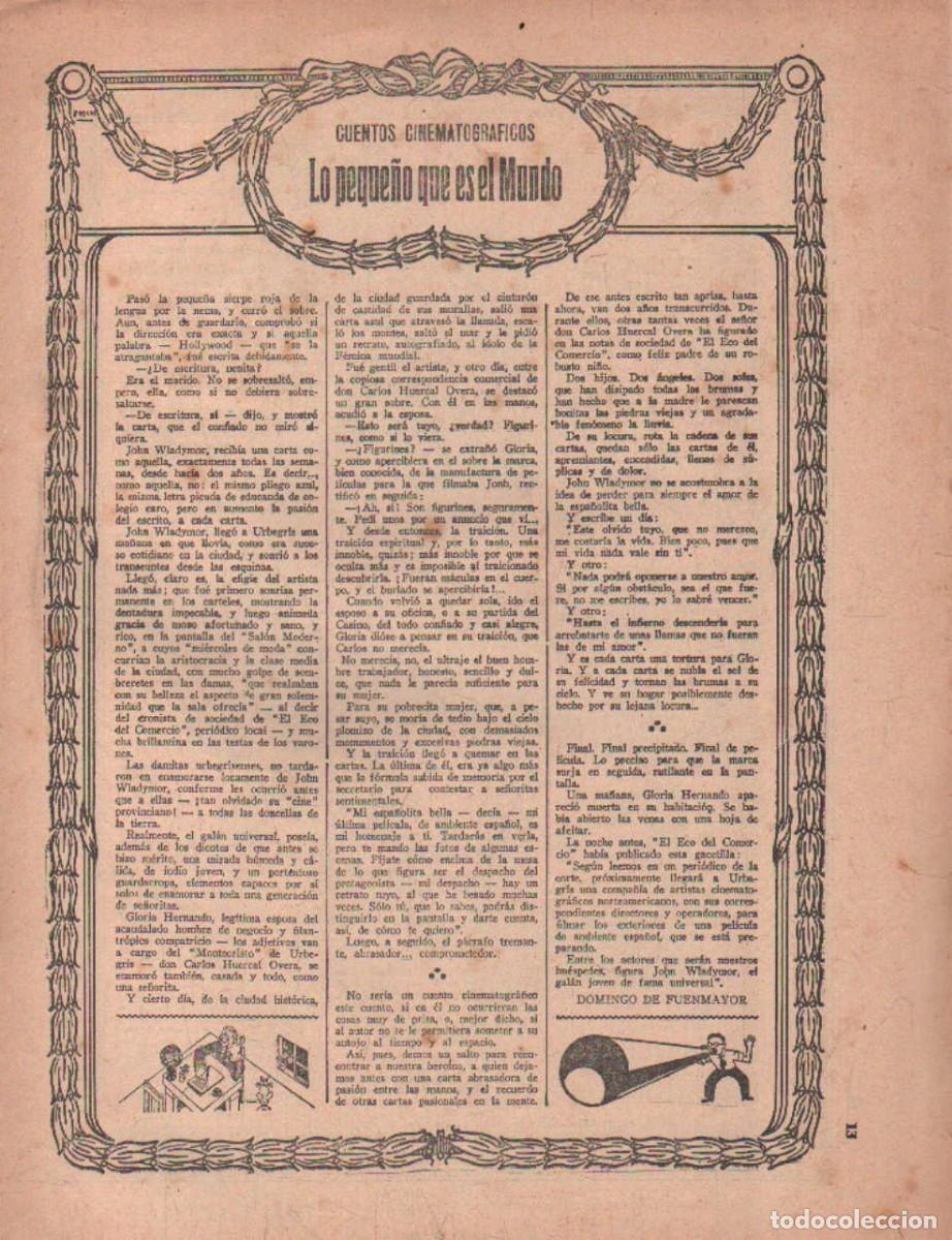 Coleccionismo de revistas y peri&oacute;dicos: FASC&Iacute;CULO: CUENTOS CINEMATOGR&Aacute;FICOS. LO PEQUE&Ntilde;O QUE ES EL MUNDO. A-CI-1194