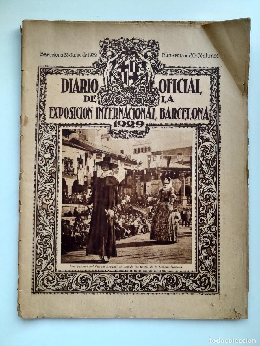 Collection Magazines and Newspapers: EXPOSICI&Oacute;N INTERNACIONAL DE BARCELONA. DIARIO OFICIAL (BARCELONA) - ANY 1, N&Uacute;M. 15 (23 JUNY 1929)