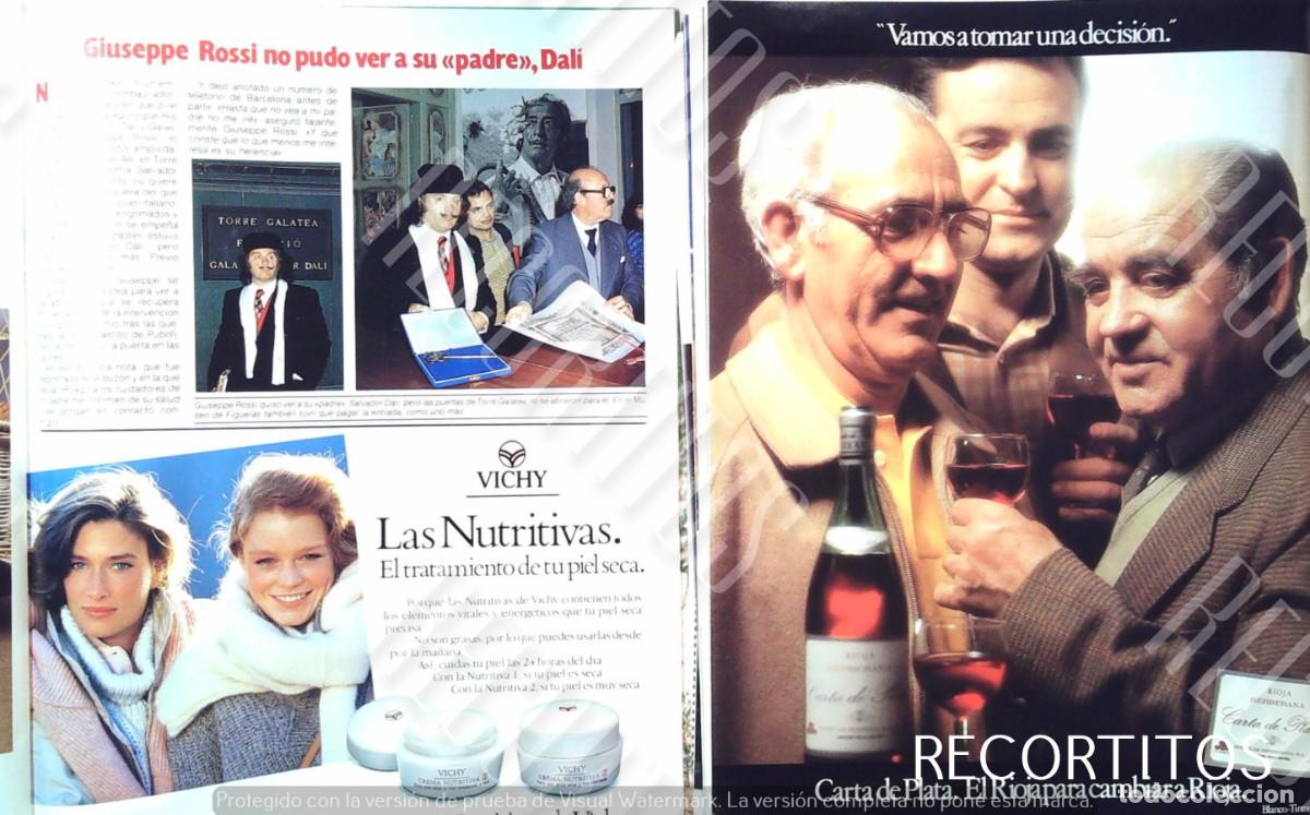 Coleccionismo de revistas y peri&oacute;dicos: vichy anuncio publicidad GIUSEPPE ROSSI EL HIJO DE DALI RIOJA CARTA DE PLATA