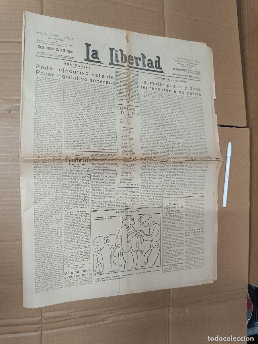 Sammeln von Zeitschriften und Zeitungen: ANTIGUO PERIODICO DE 1931, LA LIBERTAD, SEGUNDA REPUBLICA -P2