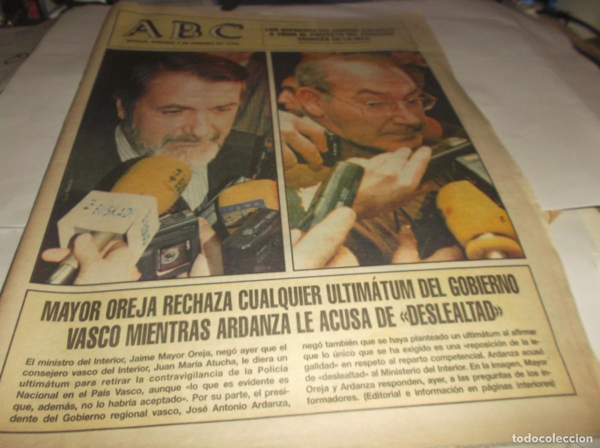 Colecionismo de Revistas e Jornais: ABC- 7/FEBRERO/1998/MAYOR OREJA RECHAZA CUALQUIER ULTIM&Aacute;TUM DEL GOBIERNO VASCO ,ARDANZA LE ACUSA