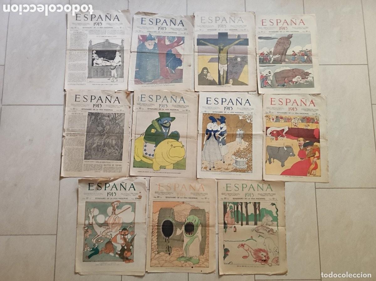 Coleccionismo de Revistas y Peri&oacute;dicos: Lote de 10 numeros de revistas Espa&ntilde;a, semanario de la vida nacional 1915