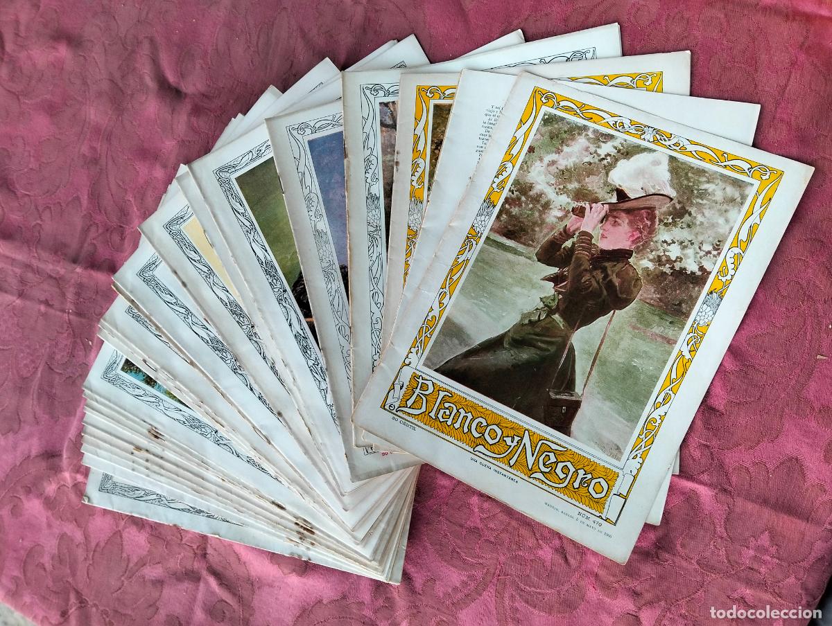 Coleccionismo de Revistas y Peri&oacute;dicos: Lote revistas antiguas Blanco y negro revista ilustrada S.XIX-XX a&ntilde;os 1900 colecci&oacute;n