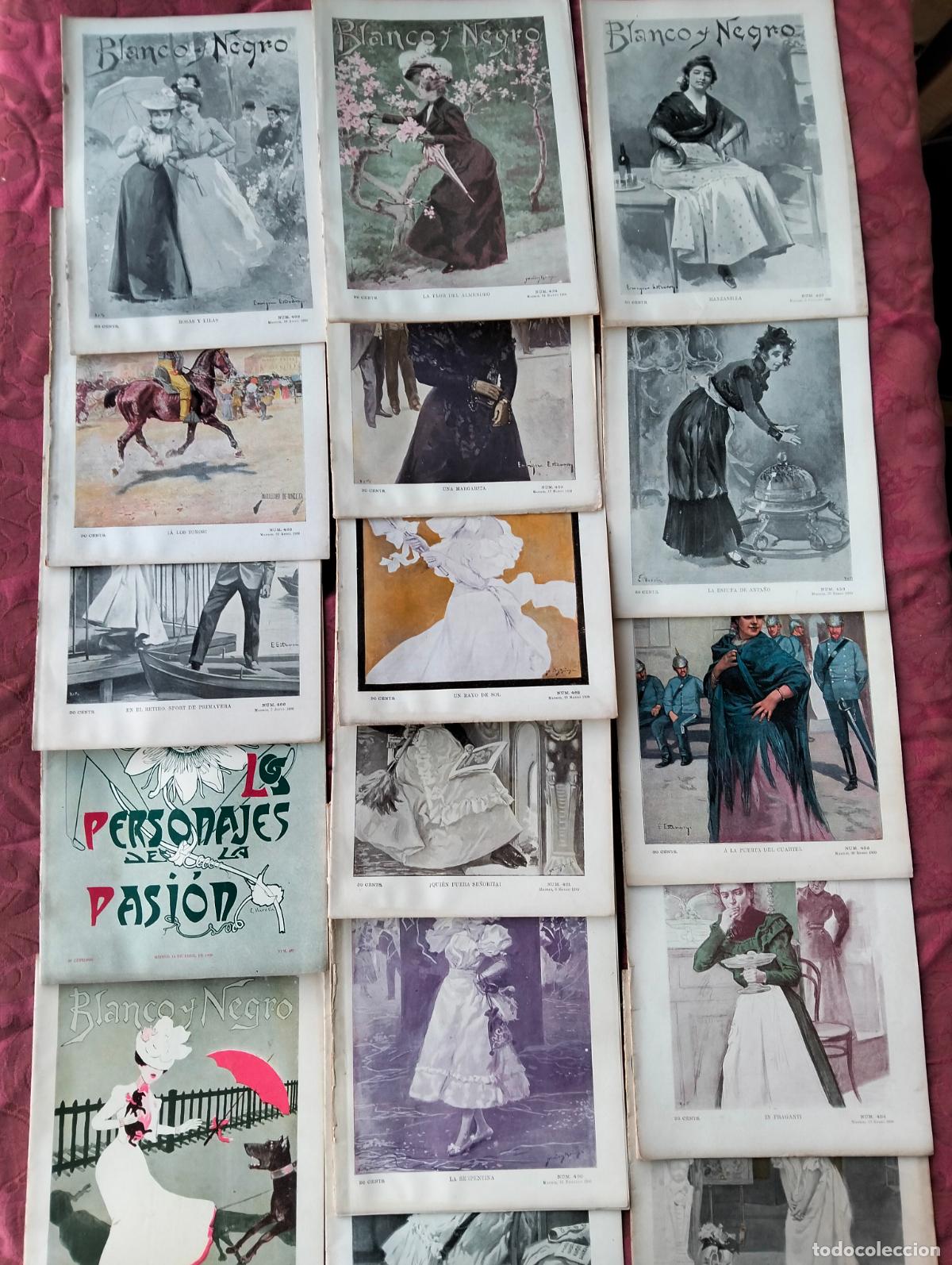 Coleccionismo de Revistas y Peri&oacute;dicos: Lote revistas antiguas Blanco y negro revista ilustrada S.XIX-XX a&ntilde;os 1900 colecci&oacute;n