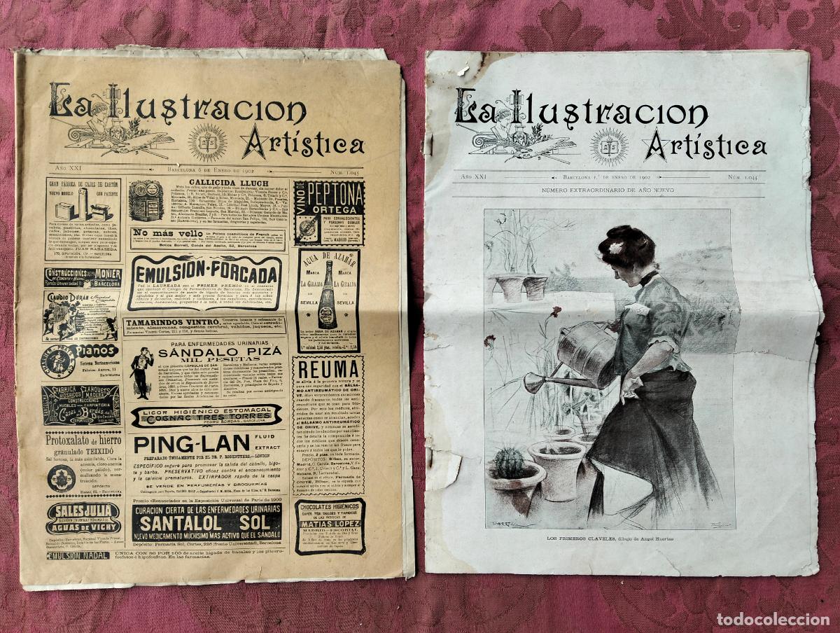 Collectionnisme de Revues et Journaux: Revistas antiguas la ilustraci&oacute;n art&iacute;stica 1902 a&ntilde;o XXI n&ordm;1045 1044