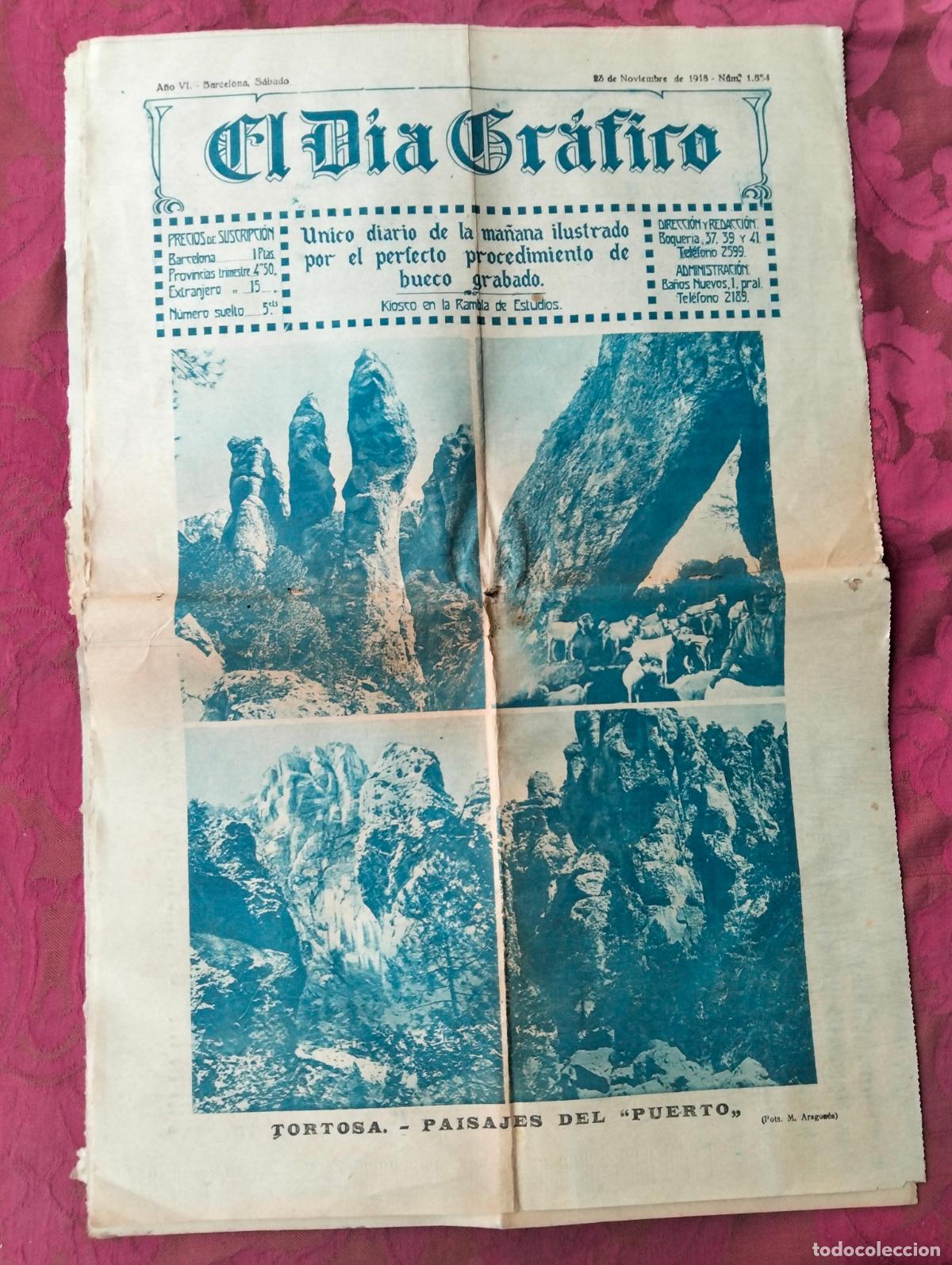 Collezionismo di Riviste e Giornali: Revista antigua el dia gr&aacute;fico 23 de noviembre de 1918 n&uacute;m 1854 diario de la ma&ntilde;ana hueco grabado