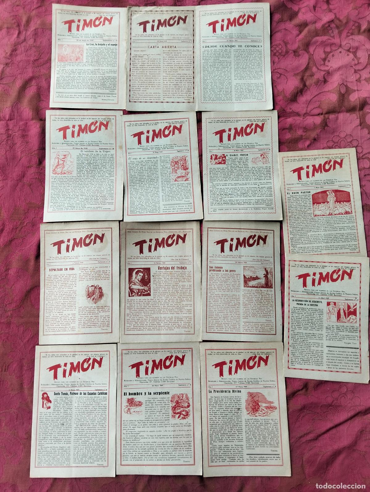 Collection Magazines and Newspapers: Lote revistas diarios antiguos Tim&oacute;n a&ntilde;os 40-50 1949 Escuelas P&iacute;as