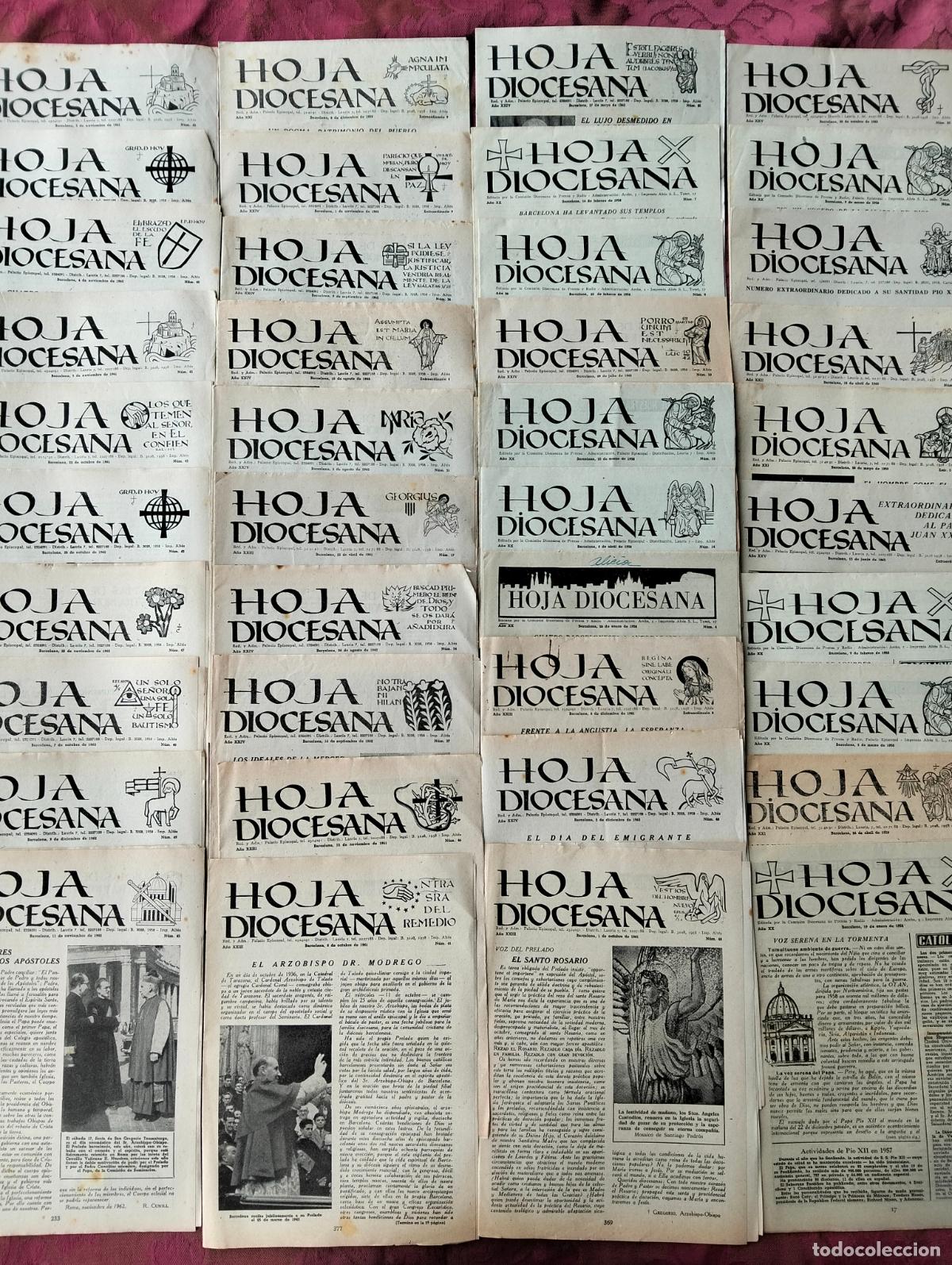 Collection Magazines and Newspapers: Lote revistas antiguas Hoja diocesana a&ntilde;os 40-50 Barcelona