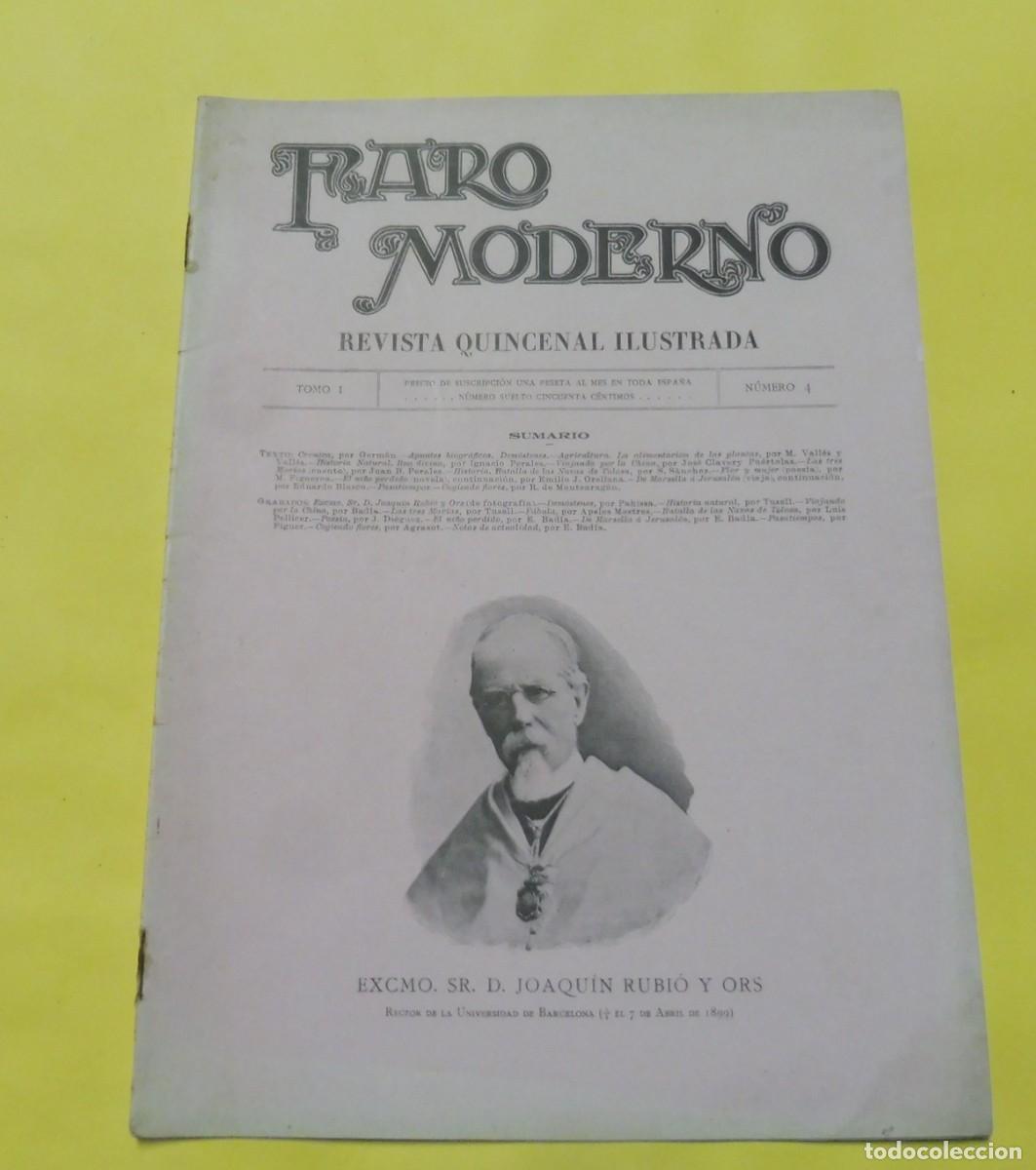 Coleccionismo de Revistas y Peri&oacute;dicos: FARO MODERNO - REVISTA QUINCENAL ILUSTRADA - TOMO I - N&Uacute;M 4 - 15 ABRIL 1899