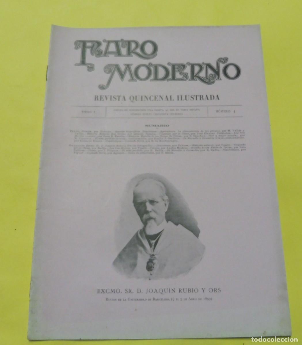 Coleccionismo de Revistas y Peri&oacute;dicos: FARO MODERNO - REVISTA QUINCENAL ILUSTRADA - TOMO I - N&Uacute;M 4 - 15 ABRIL 1899