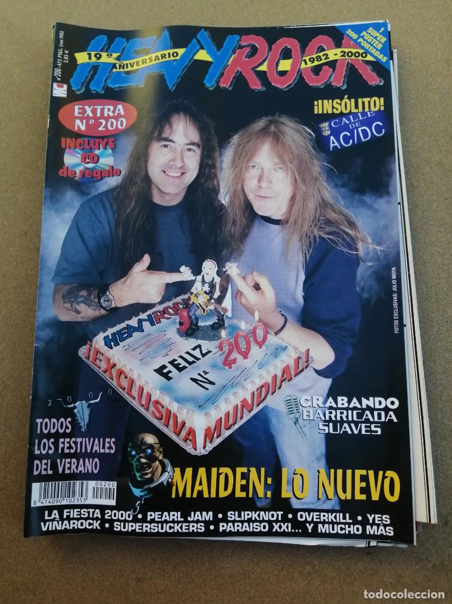 Coleccionismo de Revistas y Peri&oacute;dicos: REVISTA HEAVY ROCK (NUMERO 200) BARRICADA - SUAVES - IRON MAIDEN - CALLE AC DC